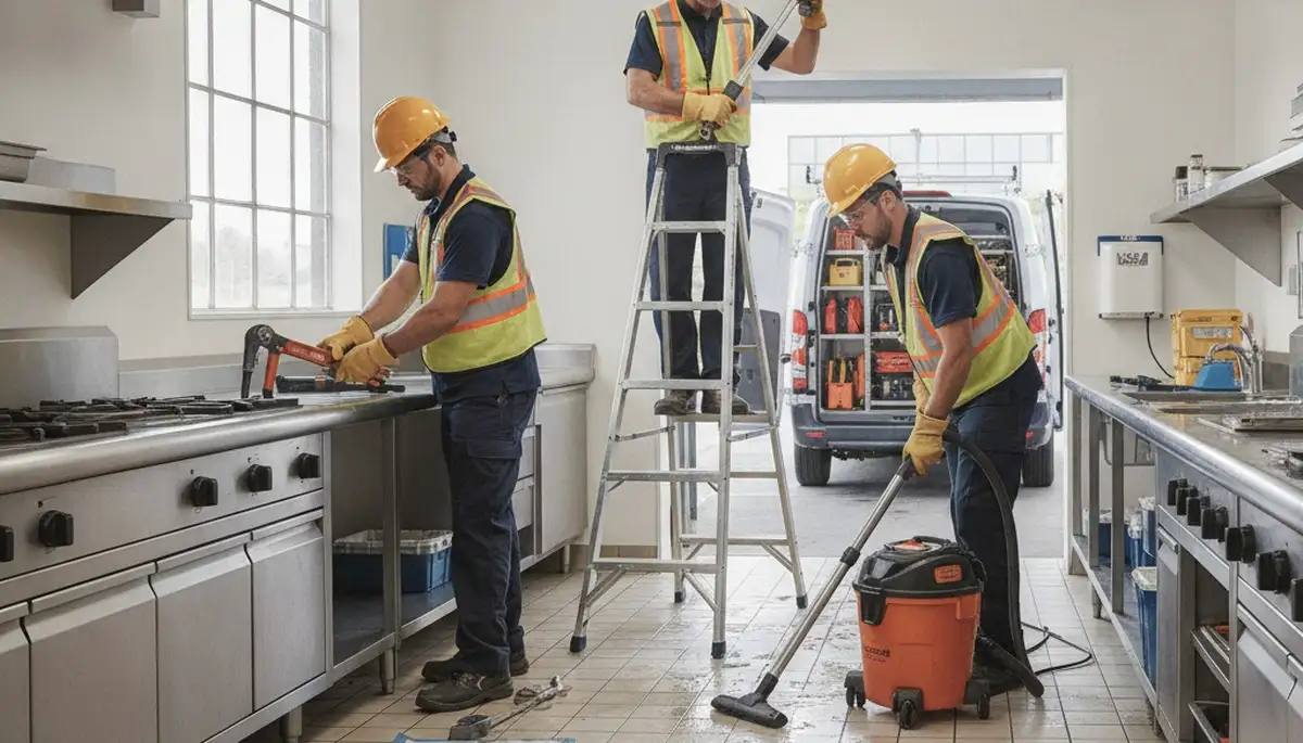 Emergency plumber in Redding, CA repairing a burst pipe in a home bathroom