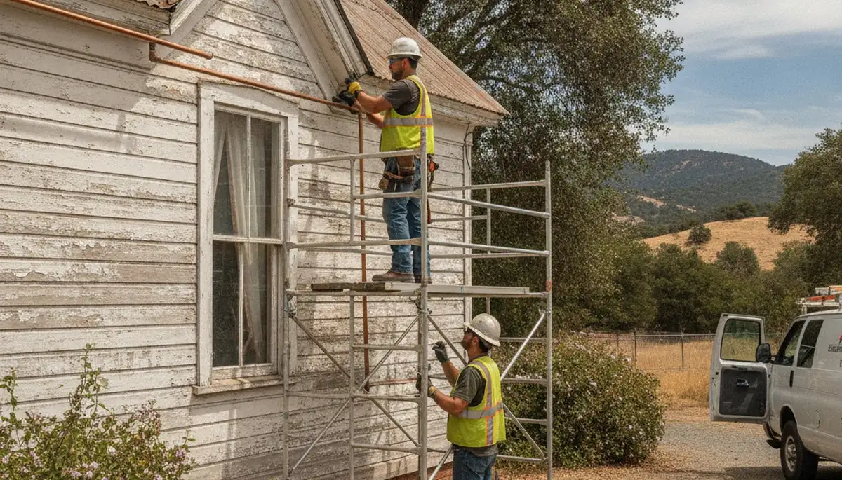 Plumber repairing plumbing fixture in Redding, CA for plumbersreddingca-new.com