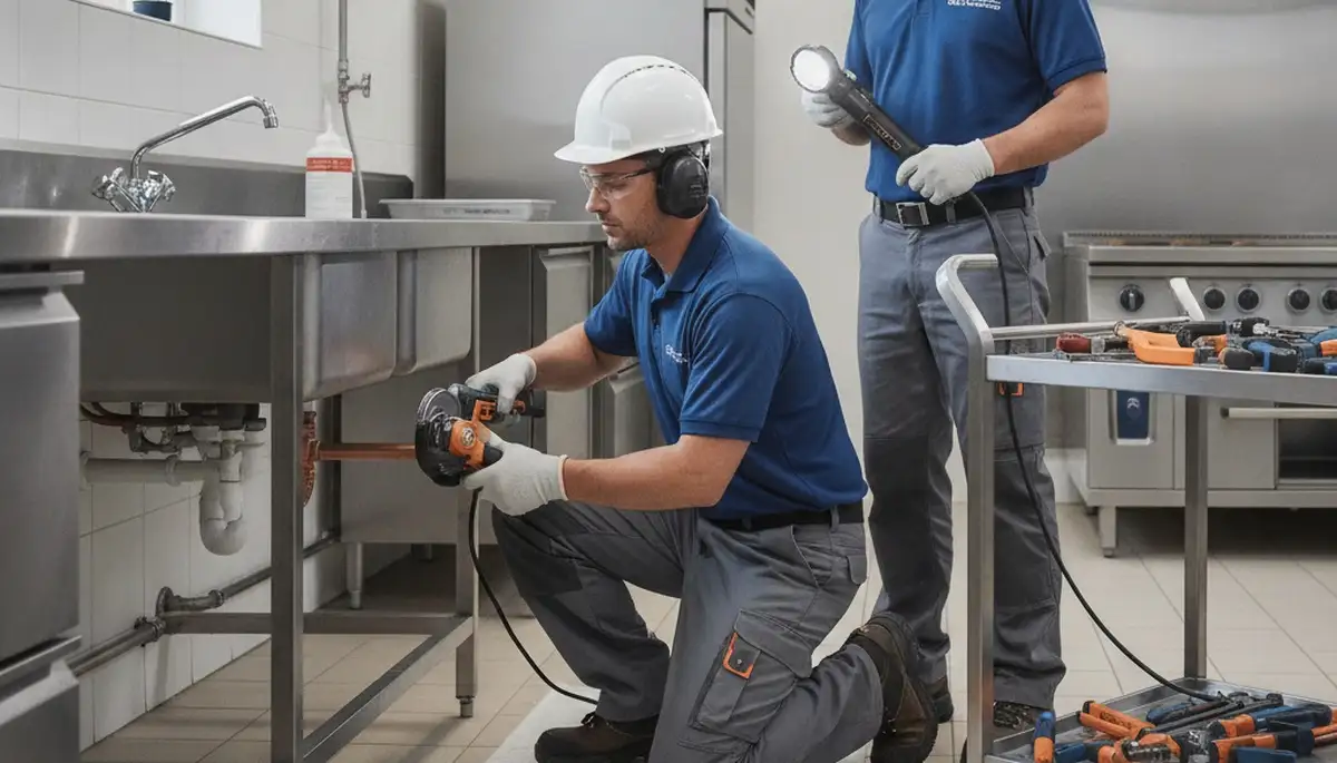 Plumber repairing a home pipe in Redding, CA for fast plumbing repair service