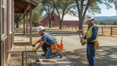 Plumber repairing a leak in Redding, CA for residential plumbing service