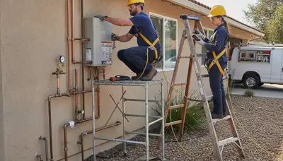 Plumber repairing a residential pipe in Redding, CA for trusted plumbing repair services