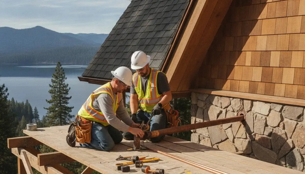 Plumber repairing pipe in Redding, CA for plumbing repair service