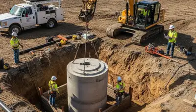 Septic tank installation service in Redding, CA for residential plumbing repair projects
