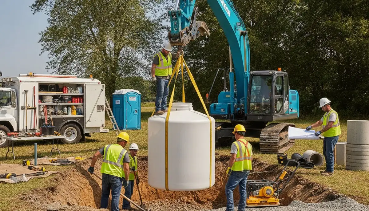 Septic tank installation for Redding, CA home by local plumbing repair experts